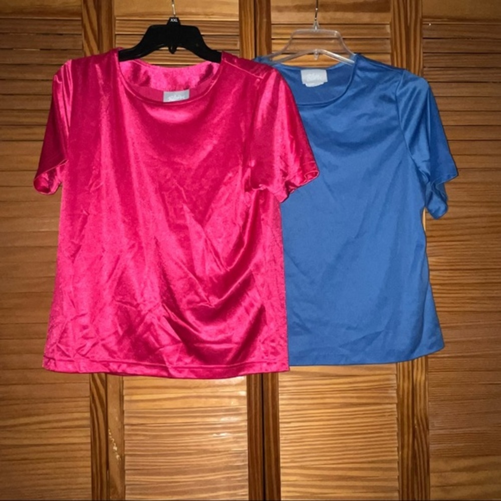 Blair Blue Shell Top and Pink Shell Top Short Sleeve
